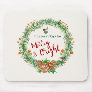 Mousepad Fúria de Natal Feliz e brilhante