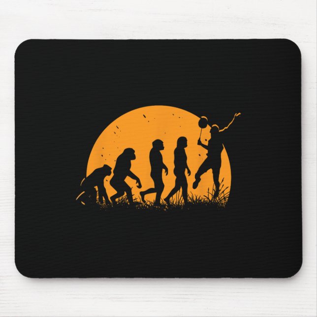 Mousepad Furo de Racket do Jogador de Badminton da Evolução (Frente)