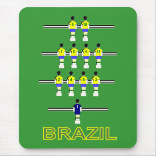 Mousepad Fusball retro do futebol de 1970 mesas de Brasil