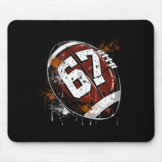 Mousepad Futebol 67 Seis Sete Alfa Gíria 6 7 Meme Crianças  (Frente)