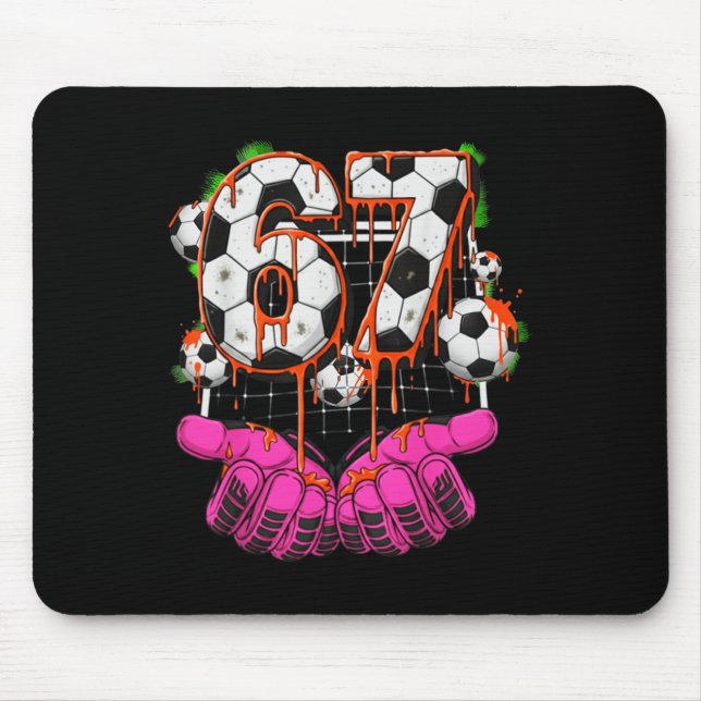 Mousepad Futebol 67 Seis Sete Divertido Meme Gen Alpha Drip (Frente)