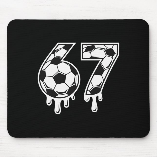 Mousepad Futebol 67 Seis Sete Meme Divertido Gen Alpha Drip (Frente)