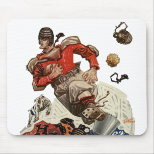 Mousepad Futebol Americano Antigo Jogador de Futebol Americ