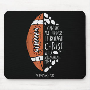 Mousepad Futebol Americano Eu Posso Fazer Coisas Bíblia Deu