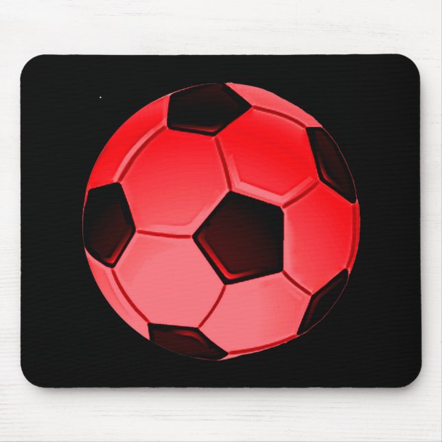 Mousepad Futebol americano vermelho ou bola de futebol da a (Frente)