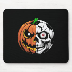 Mousepad Futebol Byll Abóbora Crânio Halloween Footbyll Jog