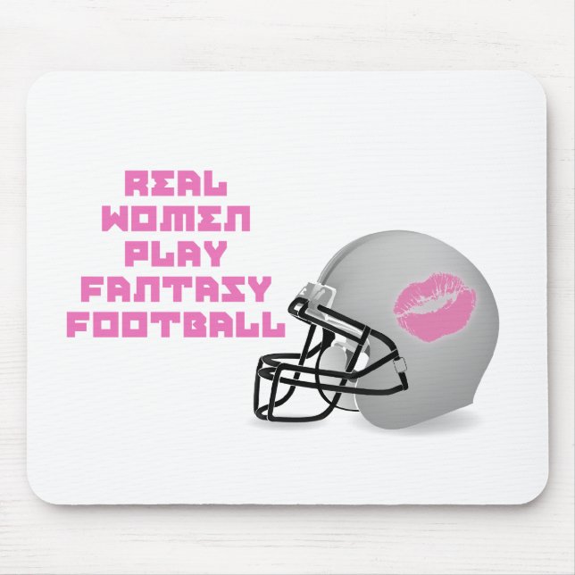 Mousepad Futebol da fantasia do jogo das mulheres reais (Frente)