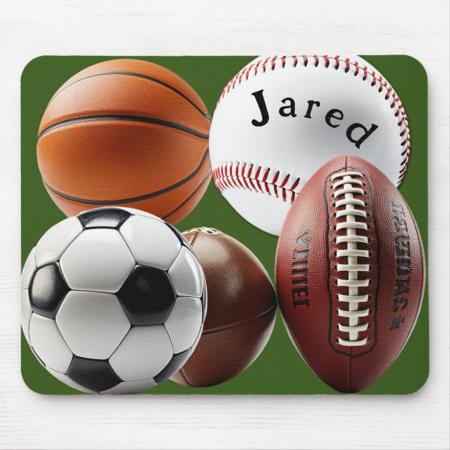 Mousepad Futebol de basebol desportivo (Frente)