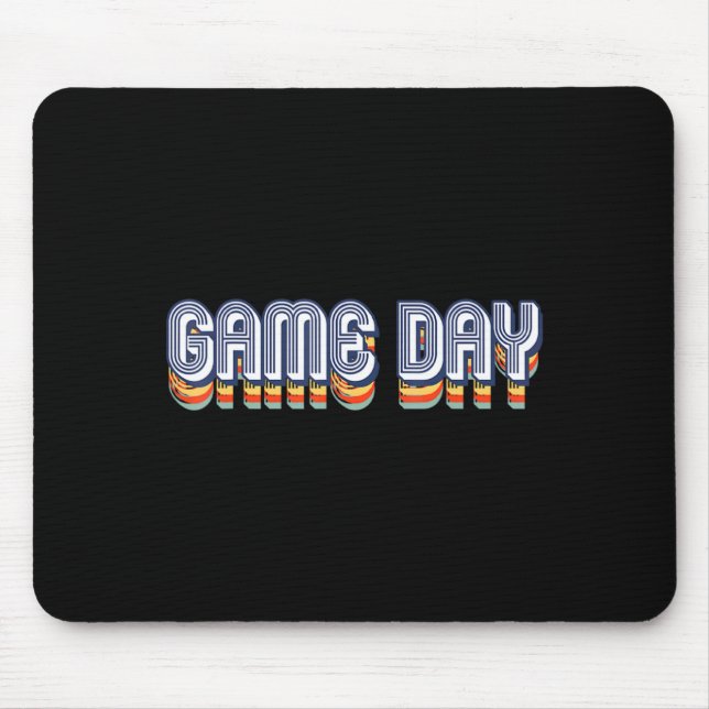 Mousepad Futebol de Futebol de Volei de Dia de Jogo Antigo  (Frente)