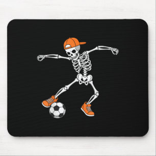 Mousepad Futebol de Halloween Esqueleto Futebol Truque ou T