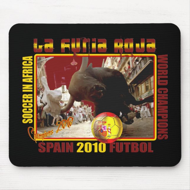 Mousepad Futebol do futebol de Bull do espanhol de Furia (Frente)