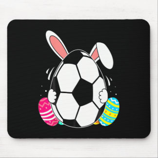Mousepad Futebol engraçado com orelhas de coelho dia de Pás