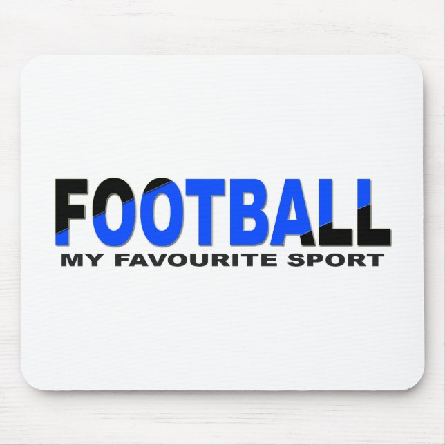 Mousepad FUTEBOL ESPORTE Preto Minimal Divertido (Frente)