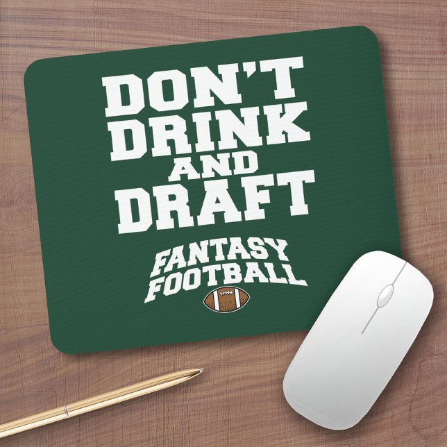 Mousepad Futebol Fantástico - Não Beba e Rasgue (Fantasy Football Gifts - Funny Mouse Pad For Team Friends)