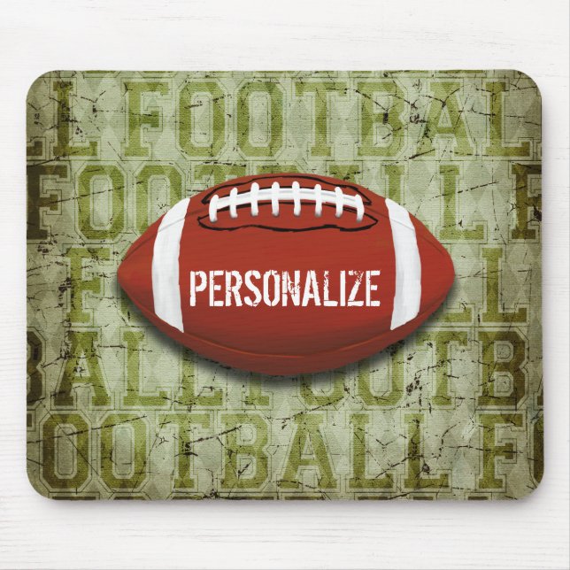 Mousepad Futebol Grunge Verde Personalizado (Frente)