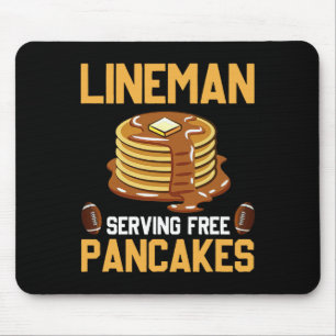 Mousepad Futebol Lineman Servindo Panquecas Diariamente Ofe
