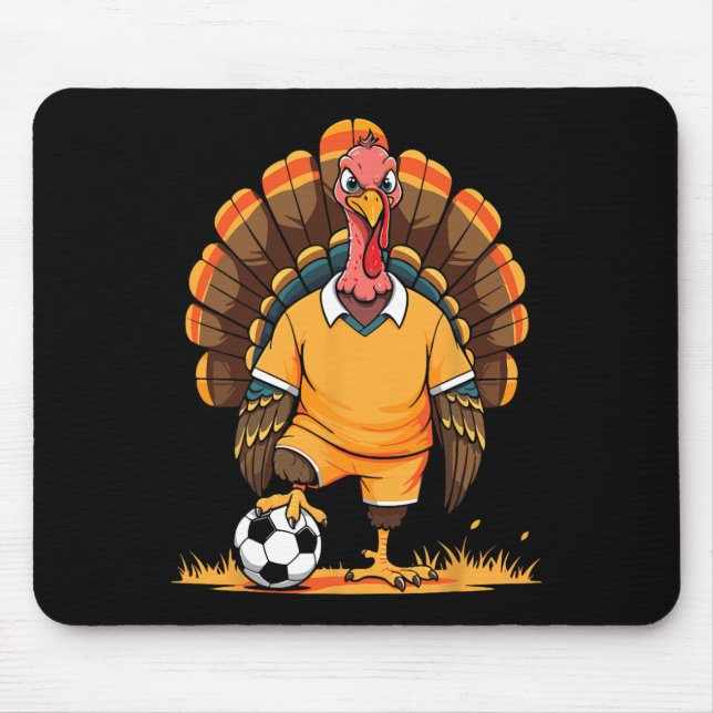 Mousepad Futebol Peru Pilgrim Ação de Graças Abóbora Crianç (Frente)