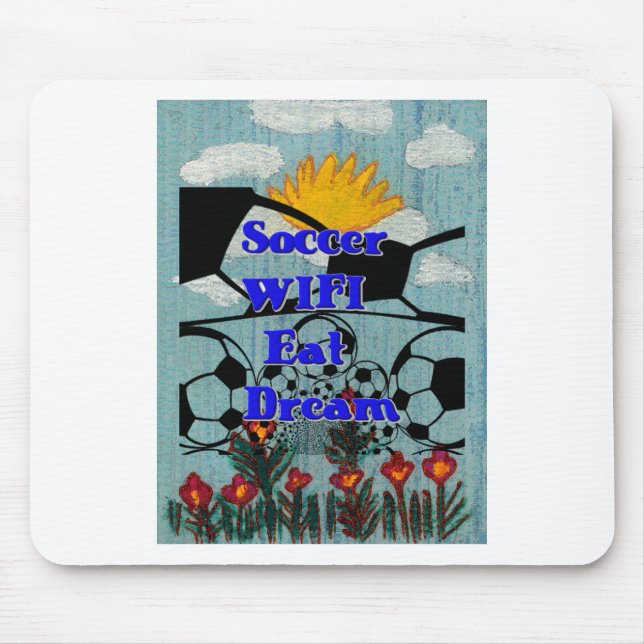 Mousepad Futebol WIFI Comeu Sonho - Divertido Impressão de  (Frente)