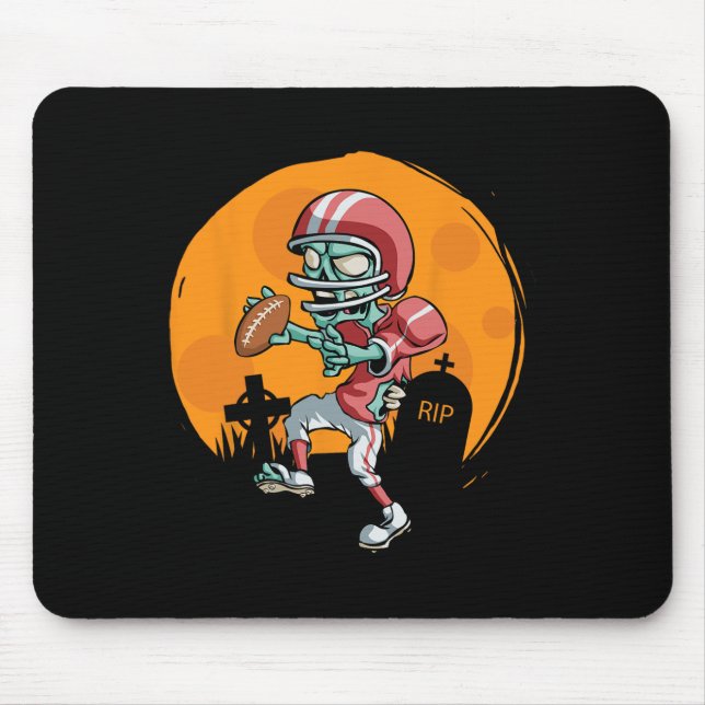 Mousepad Futebol Zombie Jogador de Futebol do Dia das Bruxa (Frente)