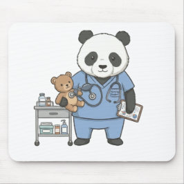 Mousepad Future RN Panda: Adorable Medical Student