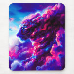Mousepad Futuristic Cosmic Neon Leopard<br><div class="desc">A powerful cosmic leopard emerging from vibrant clouds of neon pink,  electric blue,  and deep violet.</div>