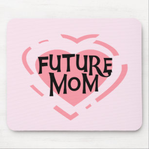 Mousepad Futuro Mãe, Camisetas de Coração Rosa e Presentes