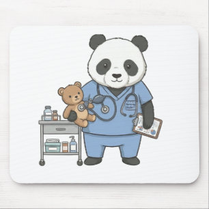 Mousepad Futuro Panda Enfermeiro: Adorável Estudante de Med