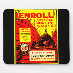 Mousepad Fuzileiro naval mercante americano - registre