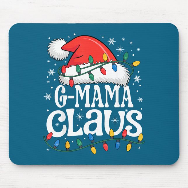 Mousepad G-mama Claus Funny Xmas Christmas Grandma Holiday  (Frente)