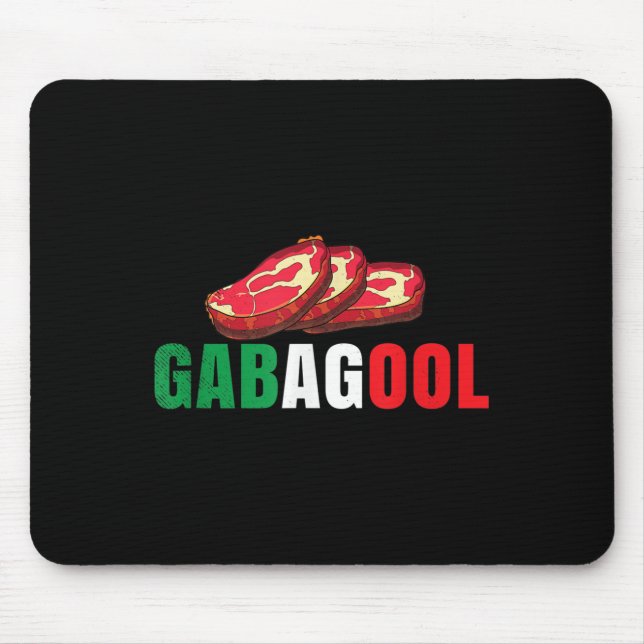 Mousepad Gabagool Cacola Meat New Jersey Italian Pride Gift (Frente)
