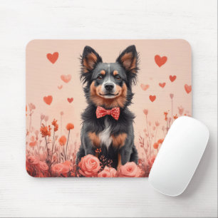 Mousepad Gado Australiano com Rosas - Dia dos Namorados