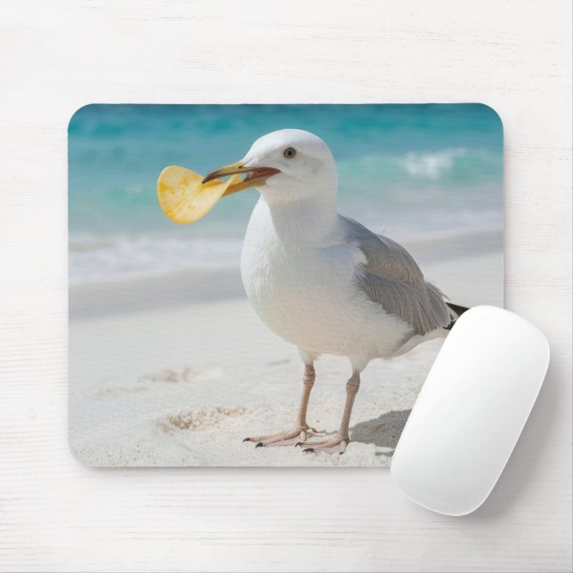 Mousepad Gaivota com uma Batata Frita (Com mouse)