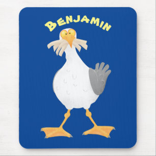 Mousepad Gaivota engraçada com desenho francês