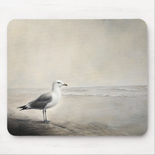 Mousepad Gaivota solitária pela costa