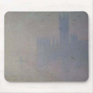 Mousepad Gaivotas de Claude Monet sobre casas do