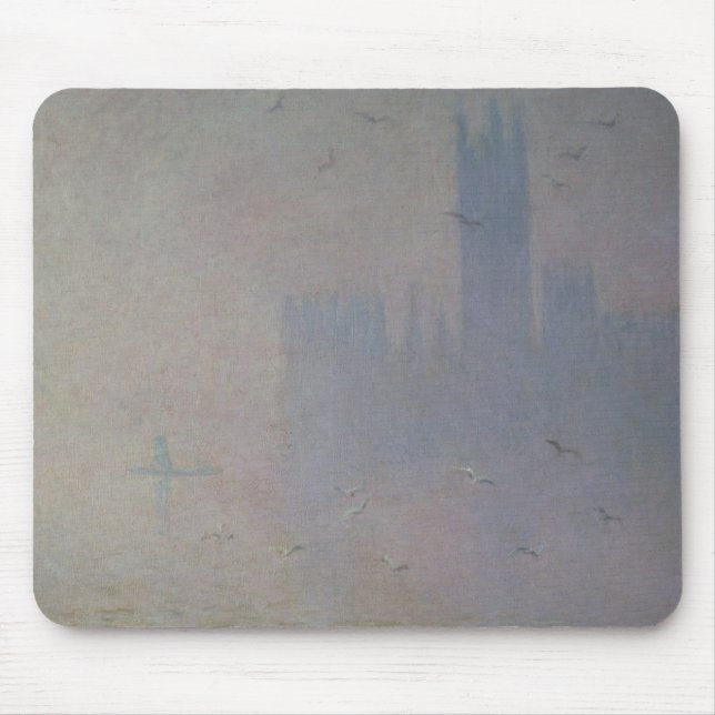 Mousepad Gaivotas de Claude Monet | sobre casas do (Frente)