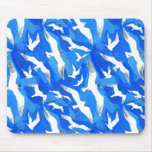 Mousepad Gaivotas voadoras em azul-céu