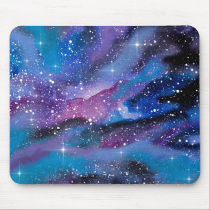 Mousepad Galáxia da aguarela da arte do espaço
