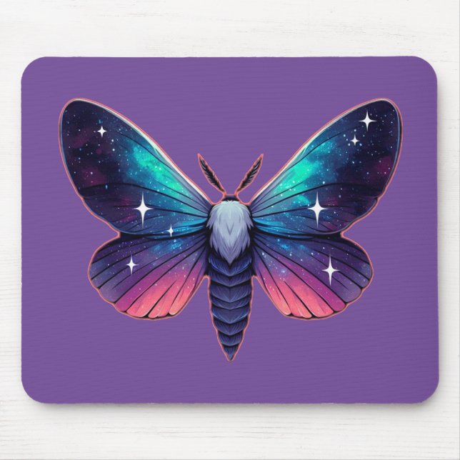 Mousepad Galaxy Moth - Espaço Cósmico - Fantasia (Frente)