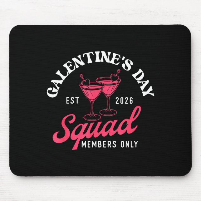 Mousepad Galentine's Day Squad - Galentine's Day Gals Siste (Frente)