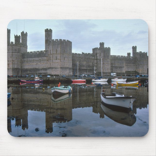 Mousepad Gales, castelo de Caernarfon, um dos (Frente)