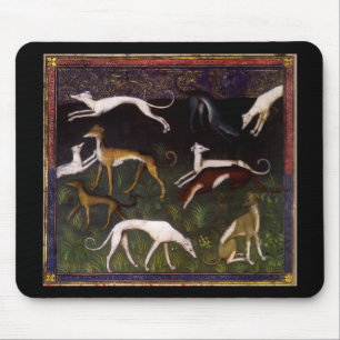 Mousepad Galgos medievais na floresta profunda