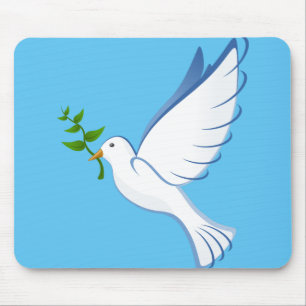 Mousepad galho dourado voador de paz