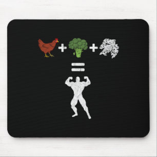 Mousepad Galinha Brócolis Arroz Coelho Comida Funny Spor