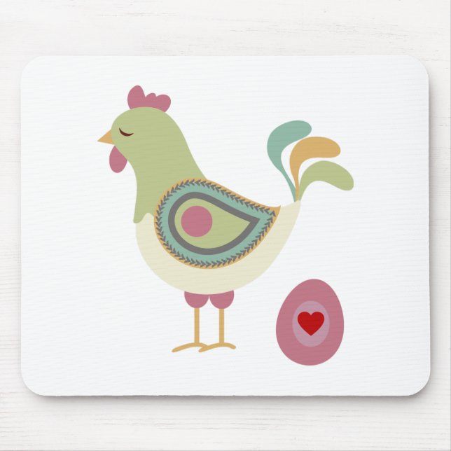 Mousepad Galinha Cuta E Ovo (Frente)