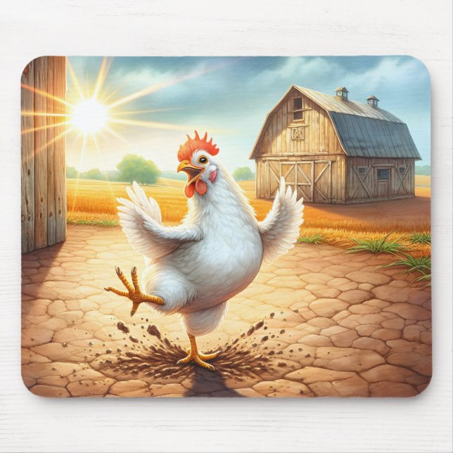 Mousepad Galinha Dançando Em Barnyard (Frente)