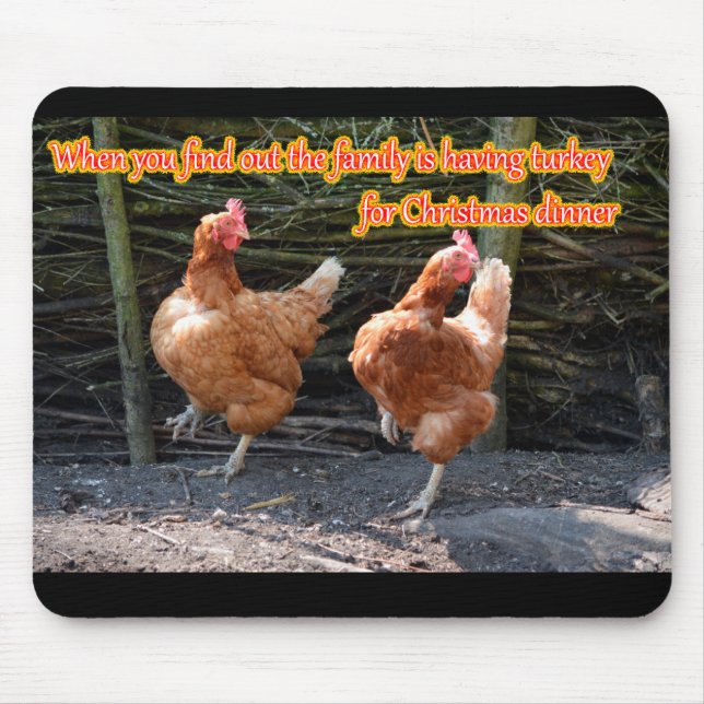 Mousepad Galinha e galo engraçados Memes com imagens (Frente)