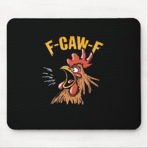 Mousepad Galinha F-Caw-F Engraçada Vintage F-Caw-F Galinha