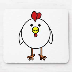 Mousepad Galinha feliz bonito