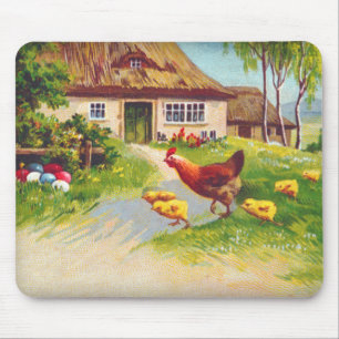 Mousepad Galinhas e Ovos de Páscoa